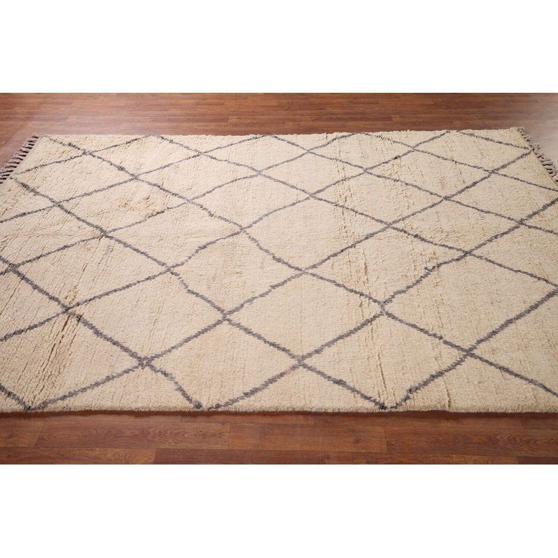 Tapis marocain en laine All-Over Trellis 6 x 9
