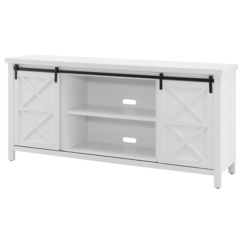 Zacharias Unfinished TV Stand for TVs up to 75", White