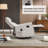 Heat Massage Manual Recliner Chair With Rocker And Swivel In Fabric For Living Room-1062176561