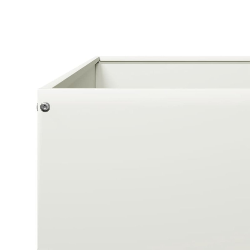 Caylub Metal Raised Garden Bed, 18.5cm H x 100cm W x 100cm D, White