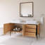 Meuble-lavabo simple 60 po avec lavabo en céramique blanche