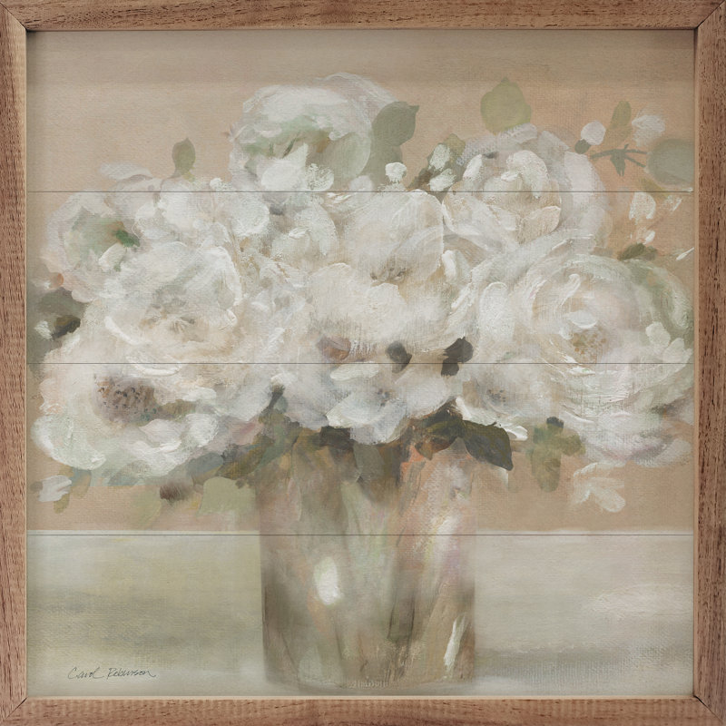 «Tender White Blooms 2» par Carol Robinson, H 24 po x l 24 po