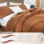 MooMee Lightweight Quilt Set 100% Washed Cotton Linen-Like Stripe Stitch Breathable All-season-114492294-114492299