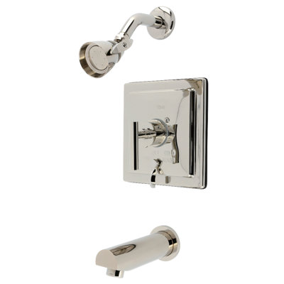 Robinet de baignoire et douche à pression équilibrée à poignée simple Kingston Brass Kingston