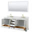 Ensemble de meuble-lavabo double 80 "avec miroir Deborah-97811005-97811009