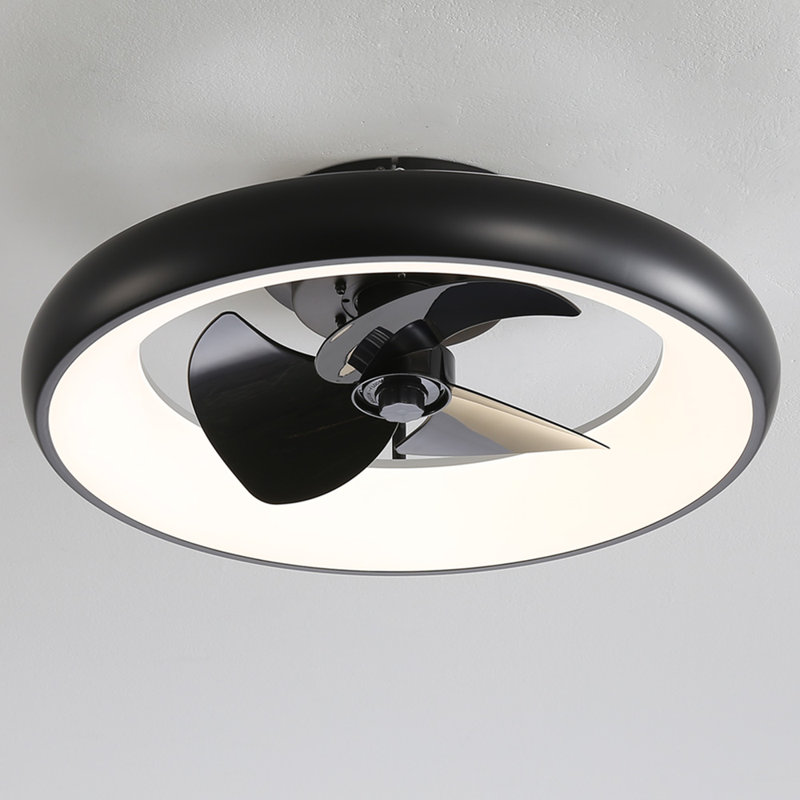 Calirae Ceiling Fan with LED Lights, Black