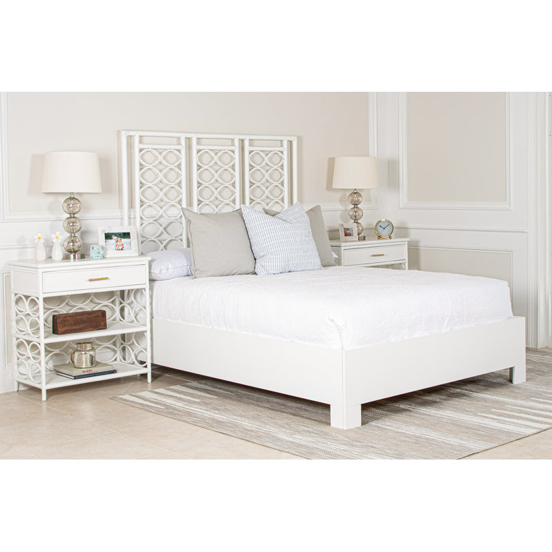 Infinity Low Profile Platform Bed, Light Gray, Queen