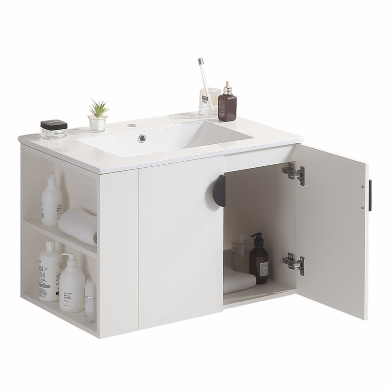 Rangement de salle de bain Vitolis, Blanc