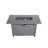 42" Smoked Glass Metal Rectangle Fire Pit