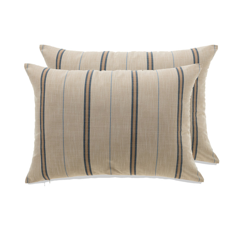 Housse de coussin rectangulaire Pickensville, Marine