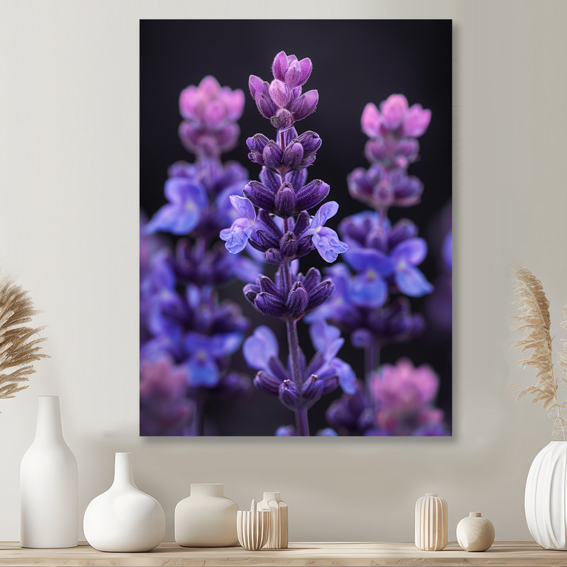 Art mural lilas mauve, lilas et jardin, H 32 po x l 16 po x P 1 po, Métal métal