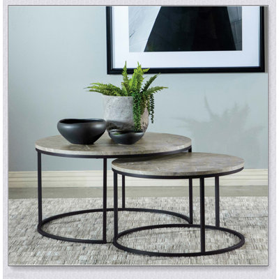 Table basse gigognes 2 pièces Hanover Grey