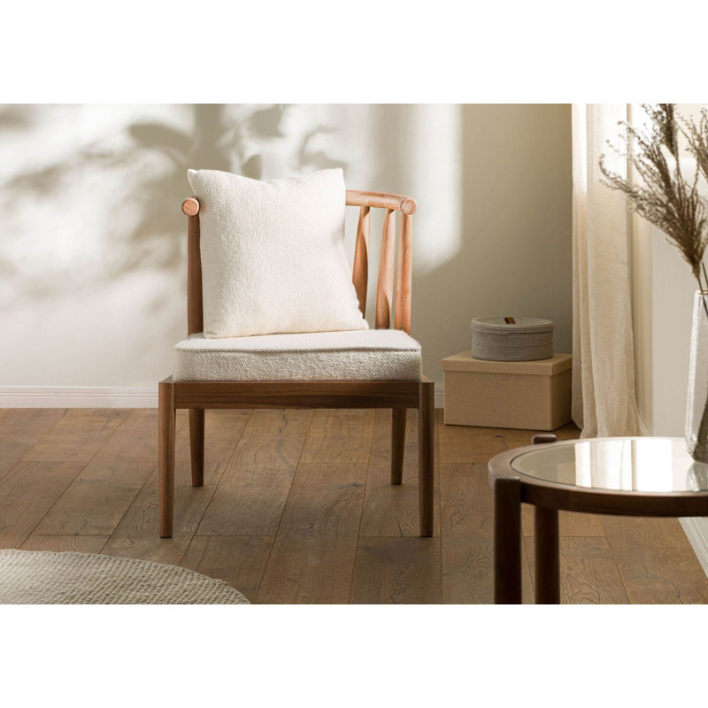 KOPENHAGEN 44cm H Polyester Blend Upholstered Parsons Chair in Ecru