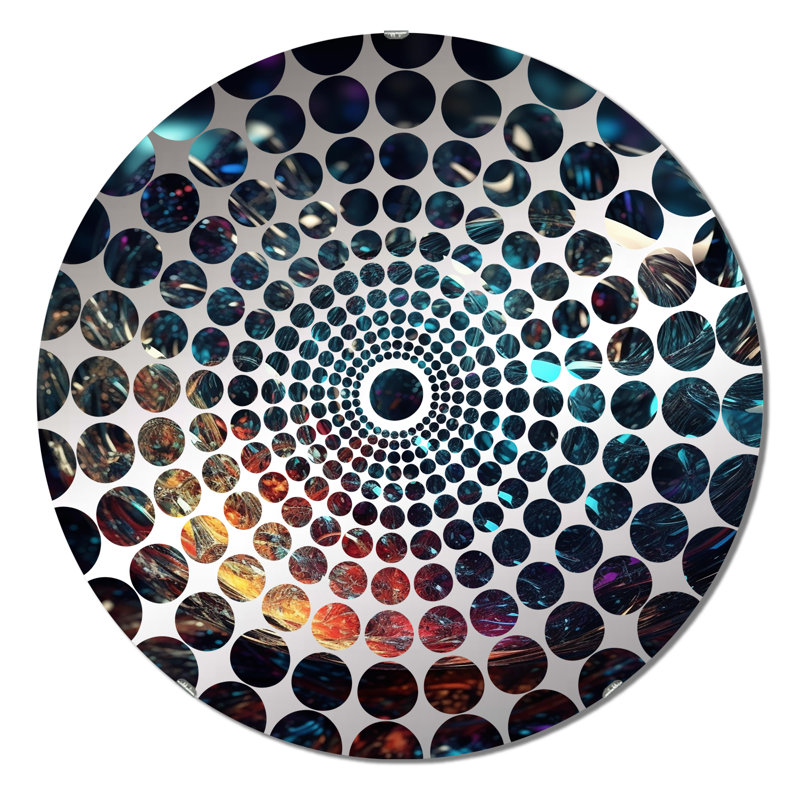 Himrod - Miroir décoratif à cercles concentriques, 23,6 po x 23,6 po