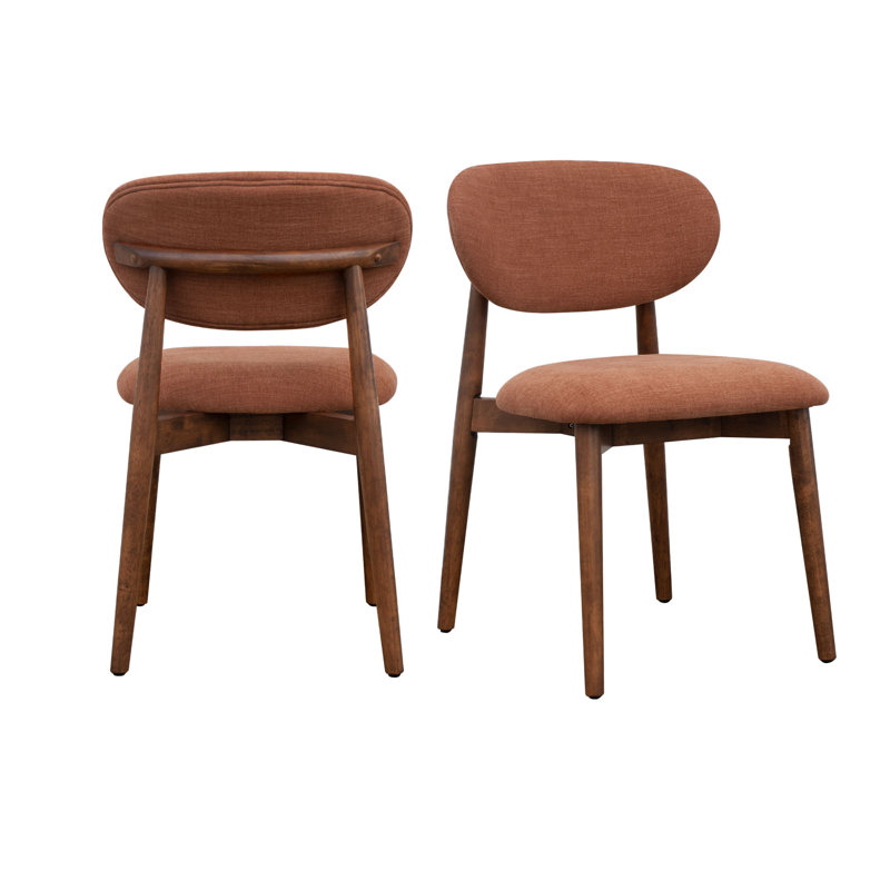 Chaise de salle à manger rembourrée Sloan, ensemble de 2, rouille, Rouille