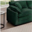 Canapé moderne en tissu, avec 4 coussins, velours vert, canapé à assise profonde