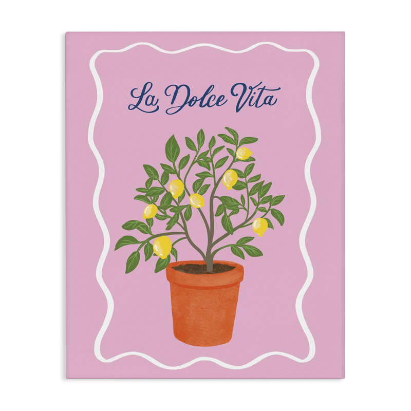 Toile de citronnier Dolce Vita, design par Be Ni La, H 30 po x l 24 po