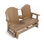 Fauteuil oscillant 3 places, dossier confortable et siège ergonomique, console rabattable avec porte-gobelet