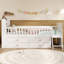 Cadre de lit simple avec rangement à 4 tiroirs, cadre de lit en bois pour enfants, lit plateforme simple avec tête de lit et échelle de garde-corps, aucun sommier requis, assemblage facile, blanc