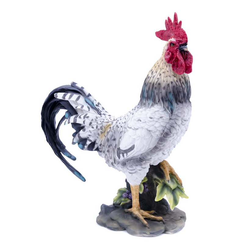 Rooster Statue, Black/White
