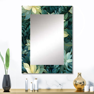 Abdo Ethereal Tropical Camouflage - Abstract Wall Mirror, Modern Decorative Mirror, Printed Metal Art