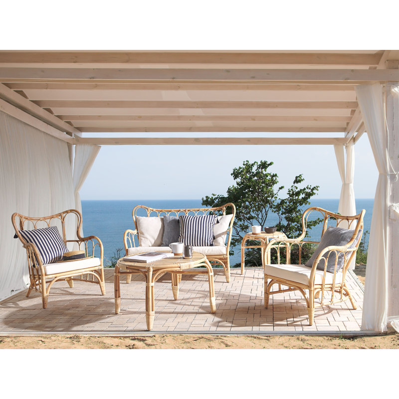 Yampa Rattan 4 - Person Seating Group with Cushions, Natural