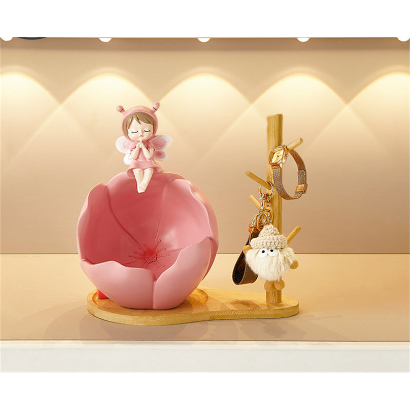 Ornement de rangement pour clés, Rose