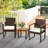 Wicker 2 - Person Garden Lounge Set with Cushions-112894670-112894673