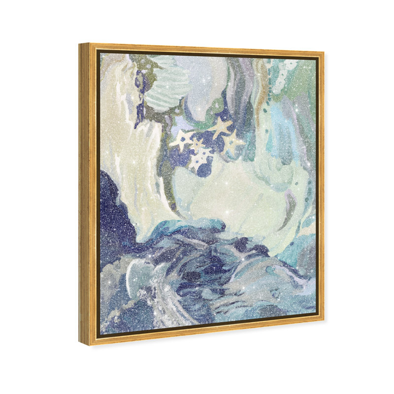 Mermaid Dreams Print by Oliver Gal, 21"H x 17"W, Gold Floater Frame