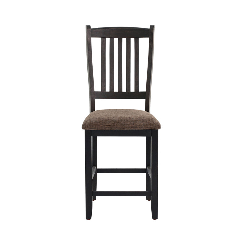 Chaise haute en noir rustique