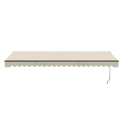 Motorized Retractable Patio Awning- Black Frame