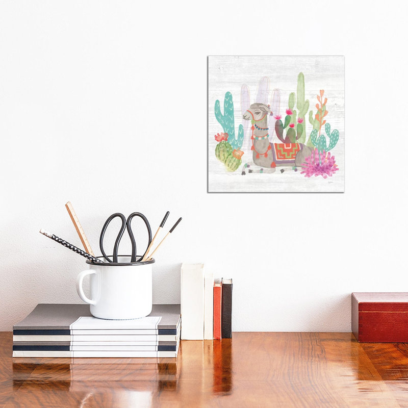 Lovely Llamas I by Mary Urban - Wrapped Canvas Painting, 30.48 cm H x 30.48 cm W