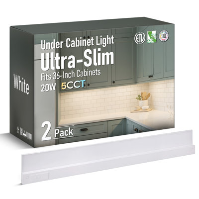 20w 5cct Led Under Cabinet Lighting Fits 36-inch Cabinets, Ultra-slim Linkable Under Counter Lights