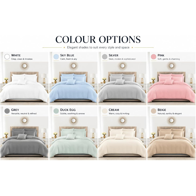 NZ Microfiber Duvet Cover Set with Pillowcases, King, Silver