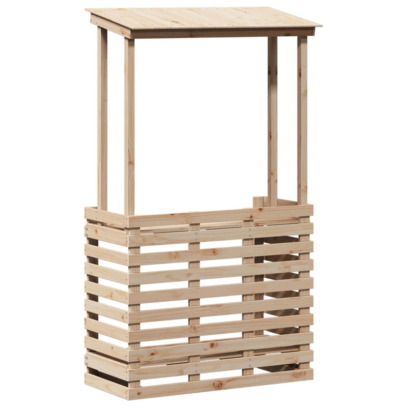 Delshire Rectangular Outdoor Bar Table , 112.5cm cm W 57cm cm D, Natural
