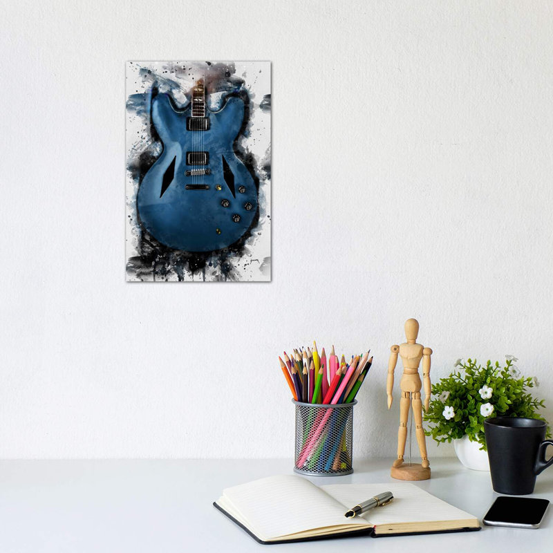 Dave Grohl's Electric Guitar 1 Piece Wrapped Canvas Wall Art, 20.32 cm H x 30.48 cm W
