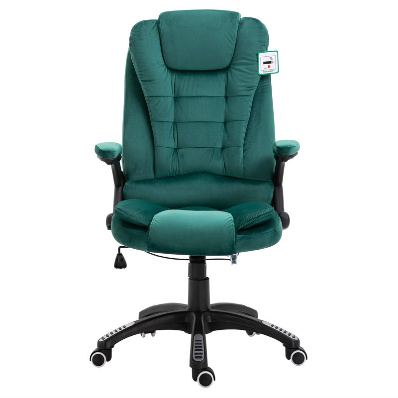 Marable Executive Chair with Headrest, Green Velvet