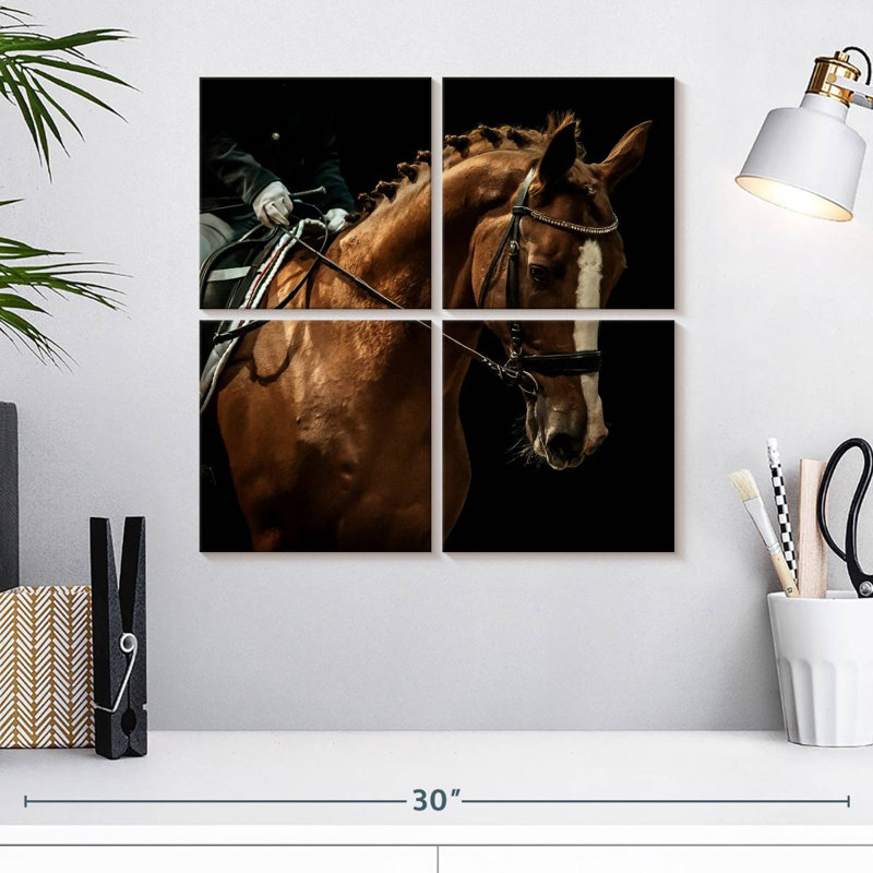 Cheval châtaignier Brampt, H 18 po x l 18 po