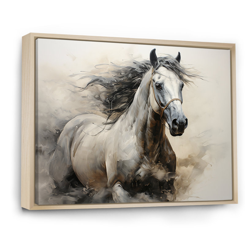 Hooves in Harmony Horse I - cheval, art mural, H 34 po x l 44 po x P 1,5 po, Cadre naturel flottant