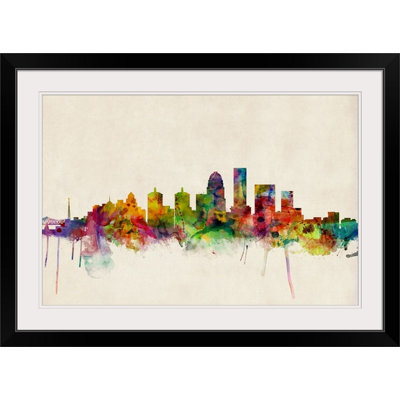 «Louisville Kentucky City Skyline» par Francy, impression