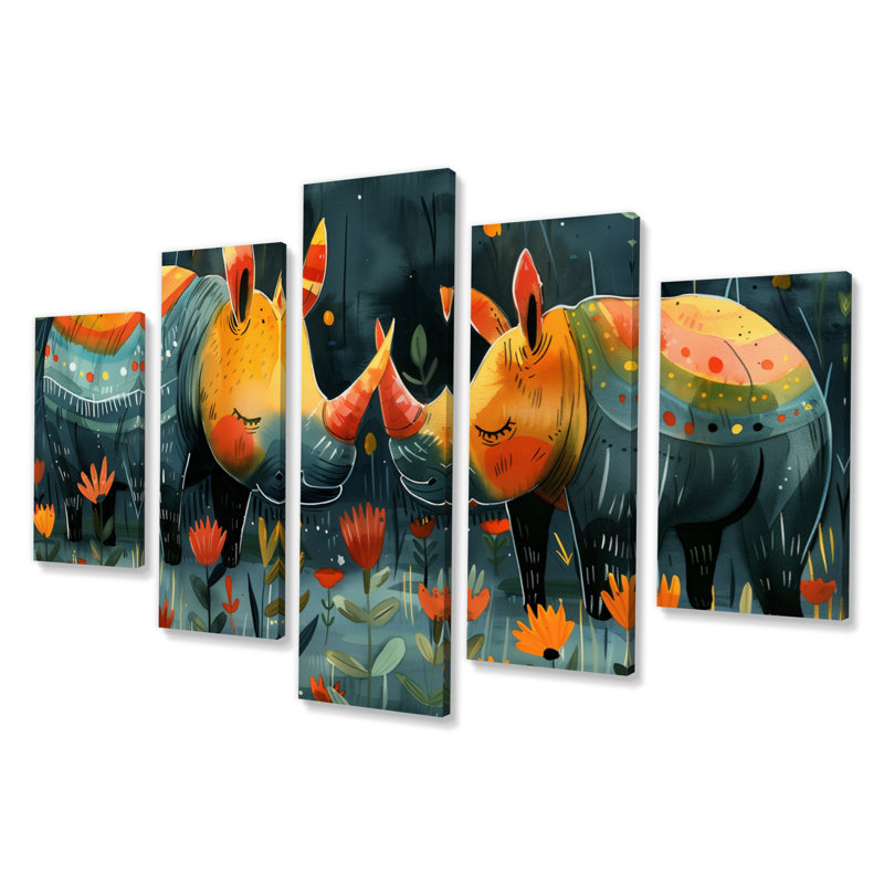 Terrina - Ensemble de décoration murale Rhinocéros