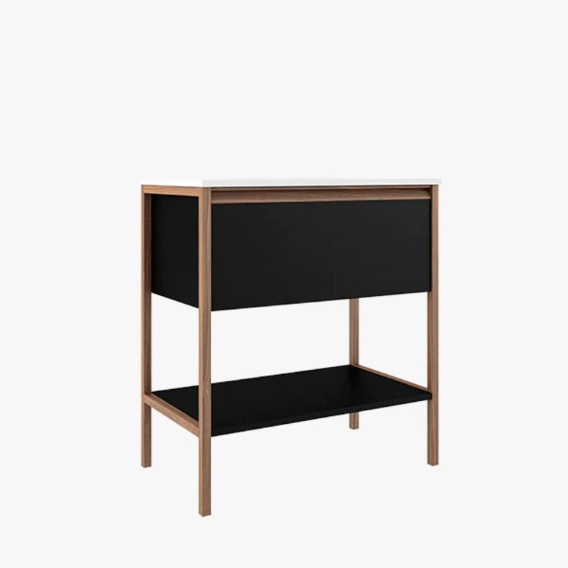 Icon 40" Single Drawer Bathroom Vanity Set, Black