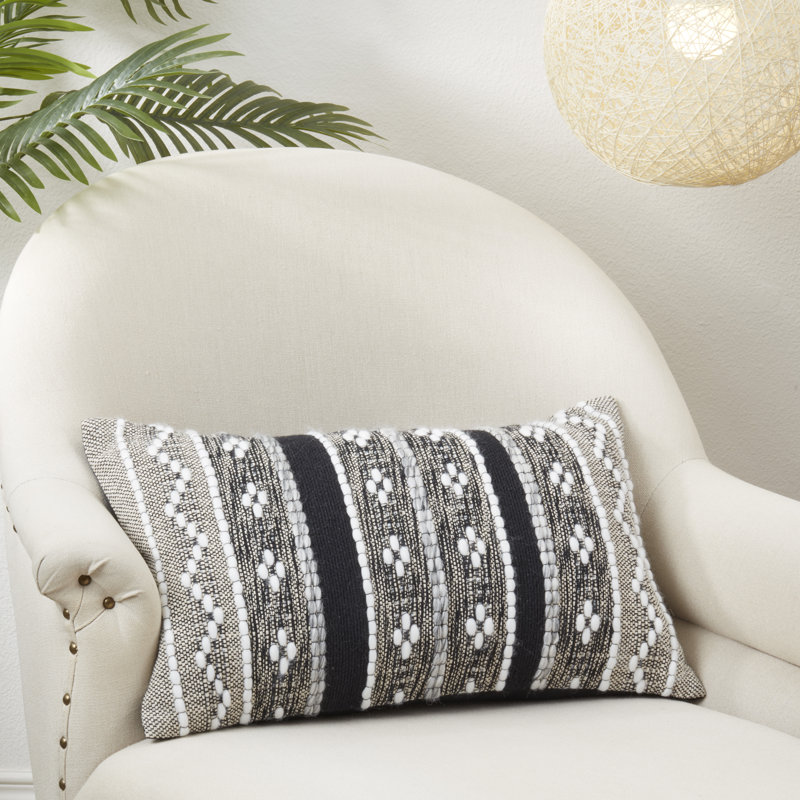 Housse de coussin en coton Jaeda Collection, H 23 po x l 14 po, Rectangulaire
