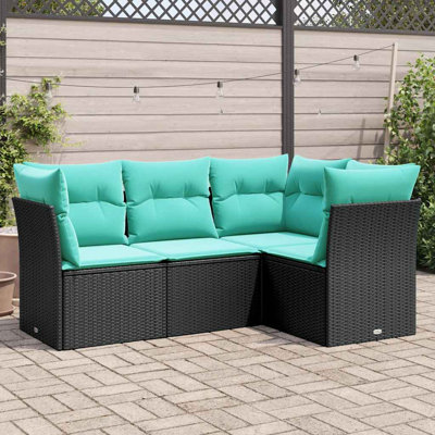 Canapé modulaire d'extérieur en rotin PE