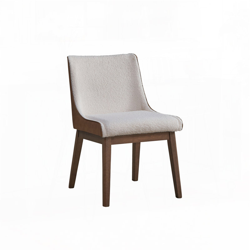 Chaise d'appoint à finition noyer