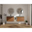 72 Inch Wall Mounted Bathroom Vanity with Resin Countertop Sink, and 1-Storage Shelves Combination, 4-Soft Closing Doors (KD-Packing)