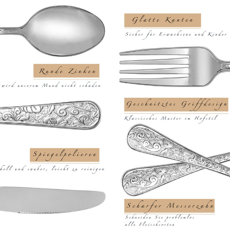 Brayden Studio Carmelindo 20 Piece Stainless Steel Cutlery Set , Service for 4
