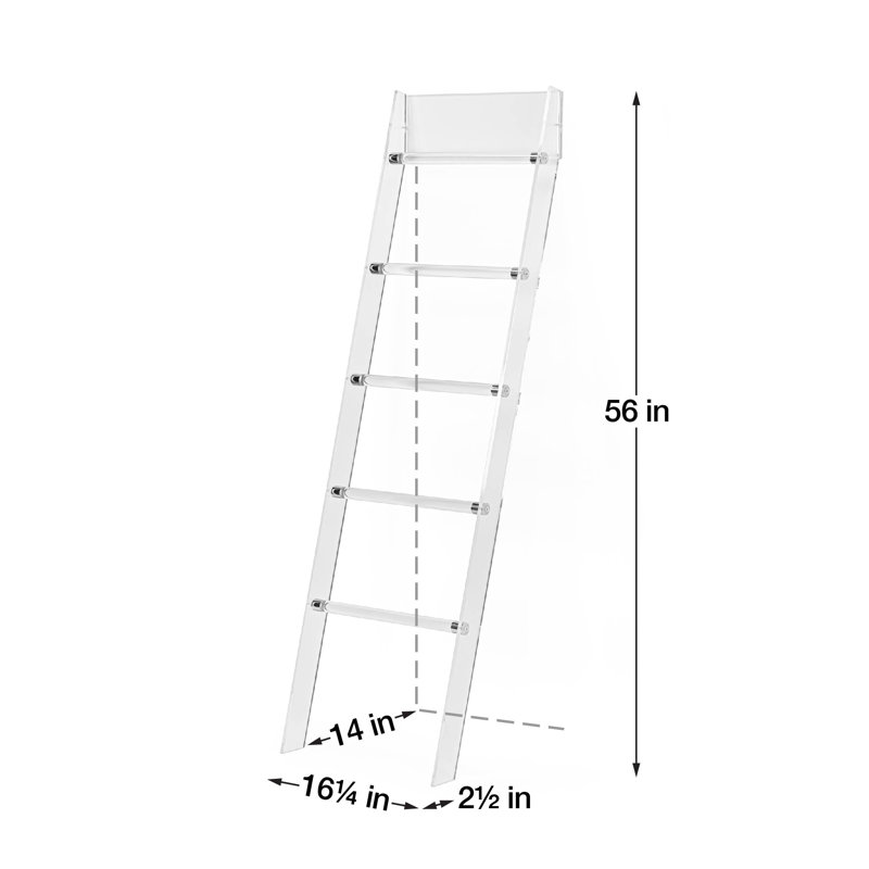  Chanera 56" Clear Acrylic Towel Stand