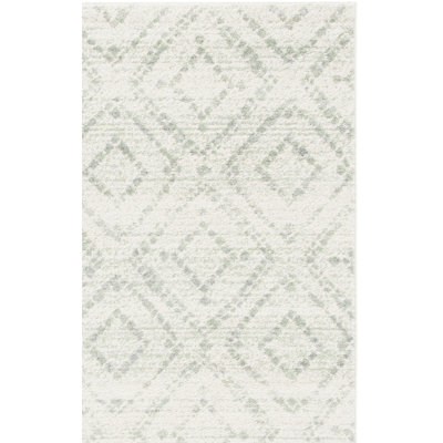 Almus Geometric Ivory/Green Area Rug