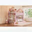 Lit superposé double avec tiroirs et tablettes de rangement, conception moderne en bois à deux tons, meubles de chambre à coucher peu encombrants, blanc et rose-133491255